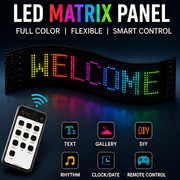 LED Matrix Panel Flexible RGB Car Display with App & Remote Control