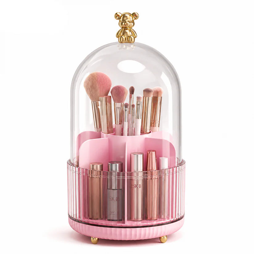 360° Rotating Makeup Brush Organizer (Random Colors)
