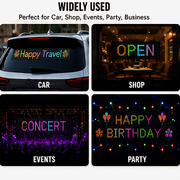LED Matrix Panel Flexible RGB Car Display with App & Remote Control